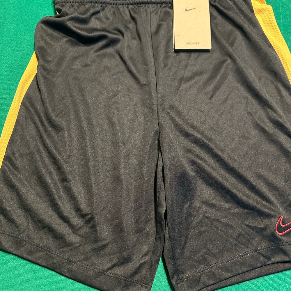 Nike kids Black and Yellow Athletic Shorts